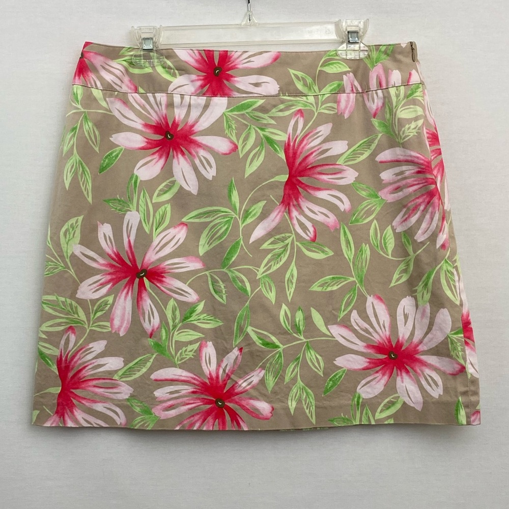 Talbots PLUS SIZE 16 Floral Mini Skirt